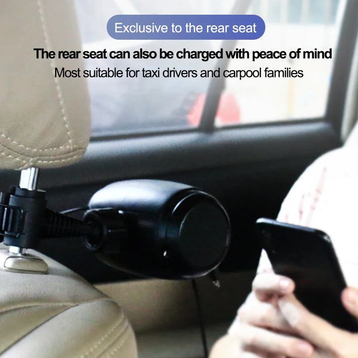 BowLift | Retractable Car Backseat Fast Charging Adapter