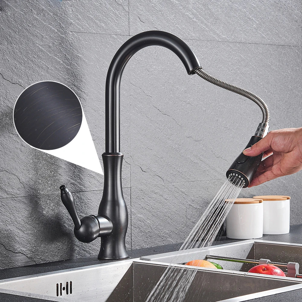 BowLift | GlamFaucet Kitchen Faucet - Luxury Golden Kitchen Mixer Faucet