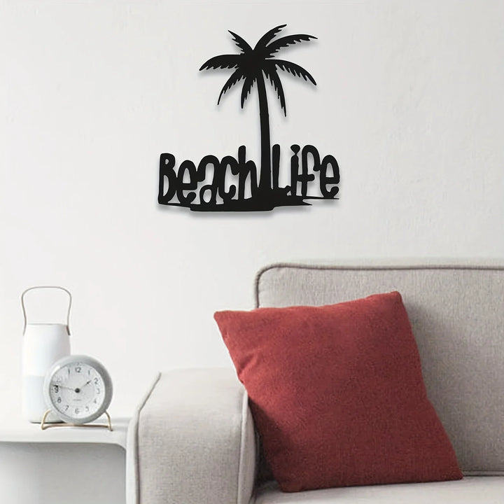 Beach Life Coconut Tree Metal Wall Art 3d Decoration For Living Room Bedroom Home Office Wall Decoration | Bowlift