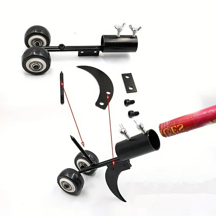 BowLift | Heavy-Duty Metal Weed Remover Roller, No-Bend Crevice and Stair Weed Puller