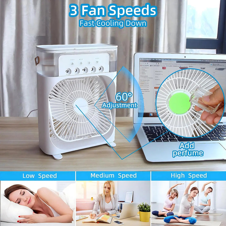 Portable Air Cooler Fan with LED Light | Bowlift