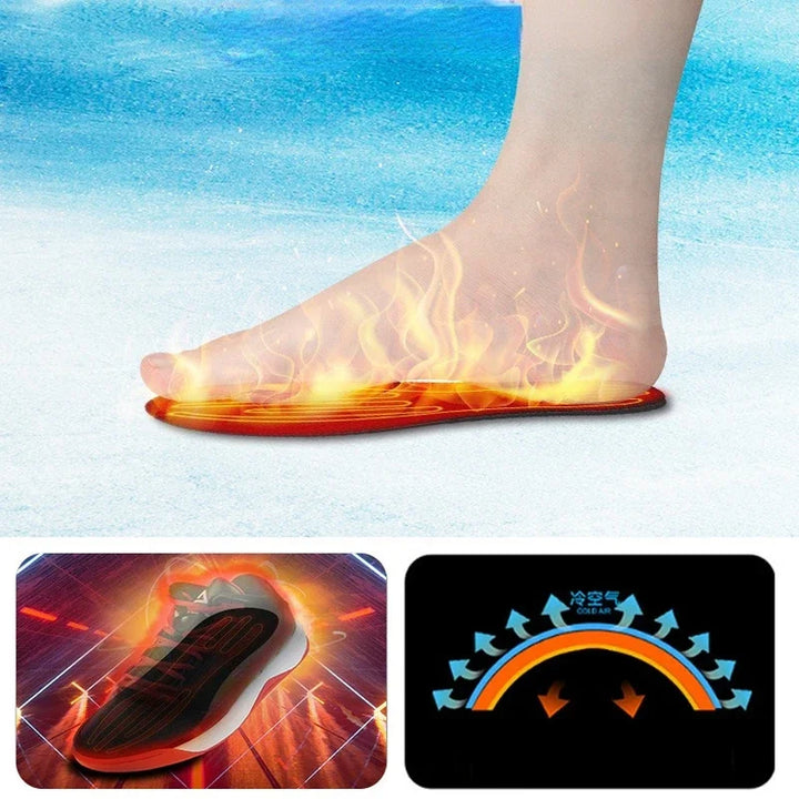 BowLift | ThermaStep USB Heated Insoles | Customizable Size 35–46 | Rechargeable & Washable | Carbon Fiber Heating Technology | Foot Warmer for Winter & Outdoor