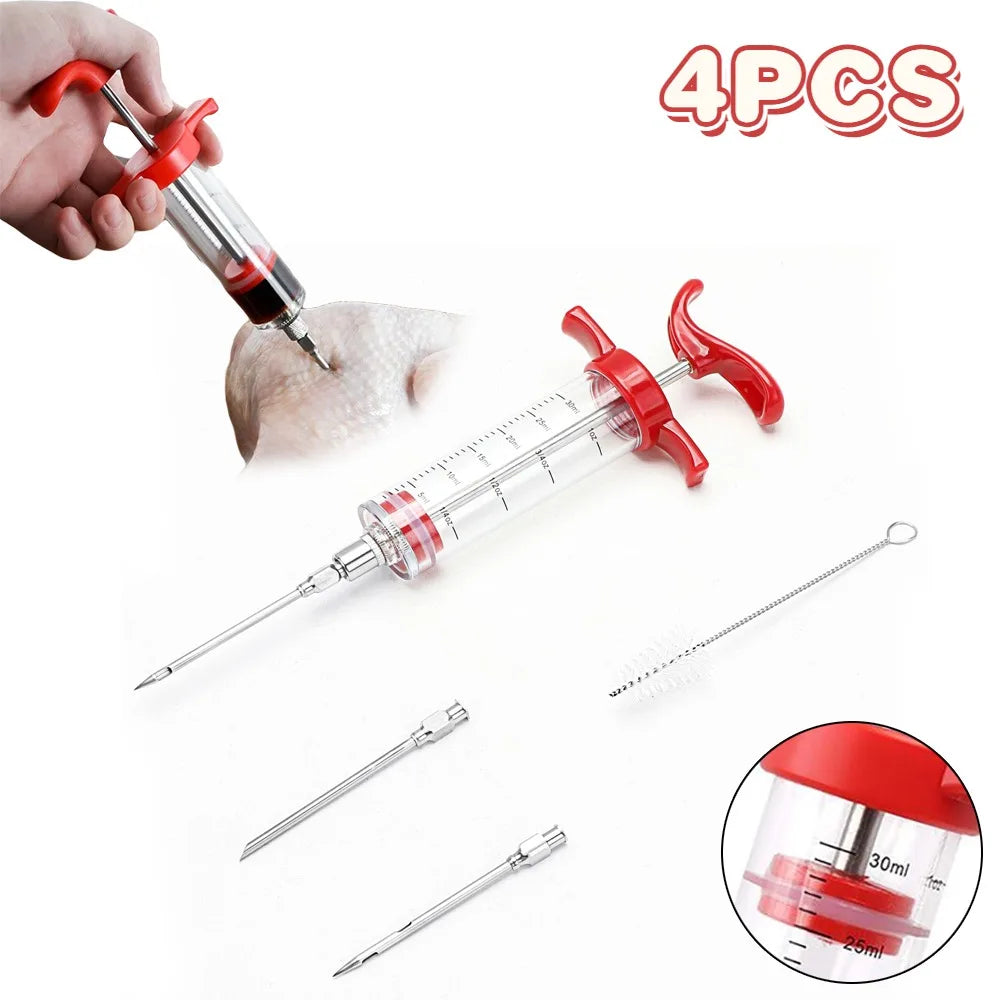 BowLift | FLAVORYX Marinade Injector | Meat Injector for BBQ & Roasting | With Stainless Steel Needles for Liquid & Spice Marinades | 60 ml Volume