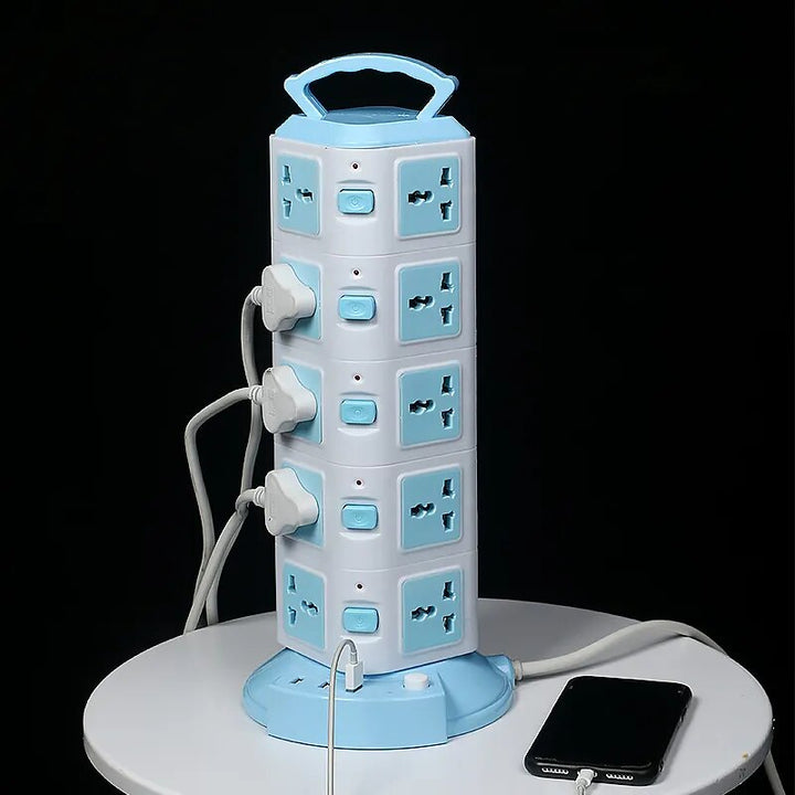 Tower Design Surge Protector Vertical Power Strip | Bowlift