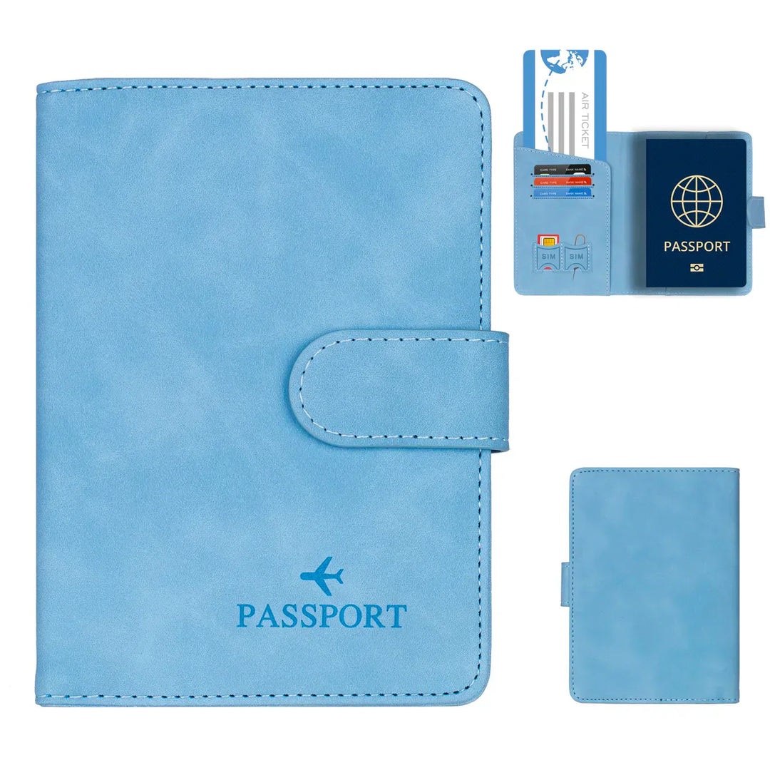 BowLift | SafePort Passport Holder | RFID Protection | Elegant Leather Look | Compact for Men & Women