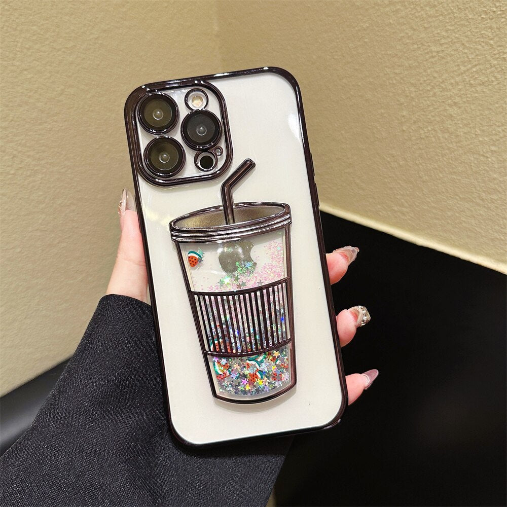 BowLift | Glitter Star Drink Cup iPhone Case