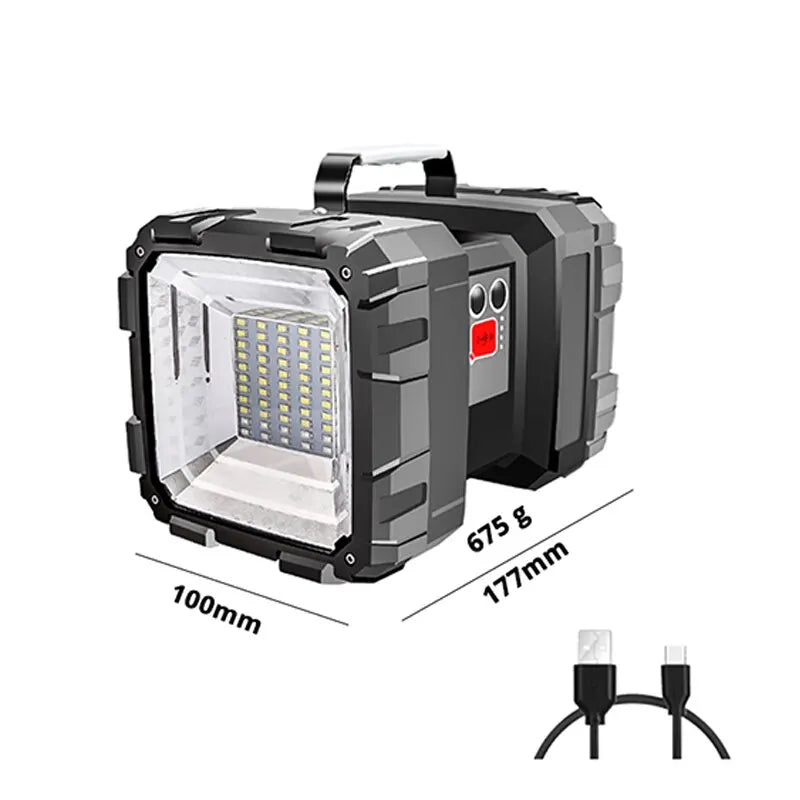 BowLift | LED Battery Spotlight DualonX Pro | 40 W | Double Lamp with 7 Light Modes | Rechargeable & Waterproof IP64 | Power Bank Function