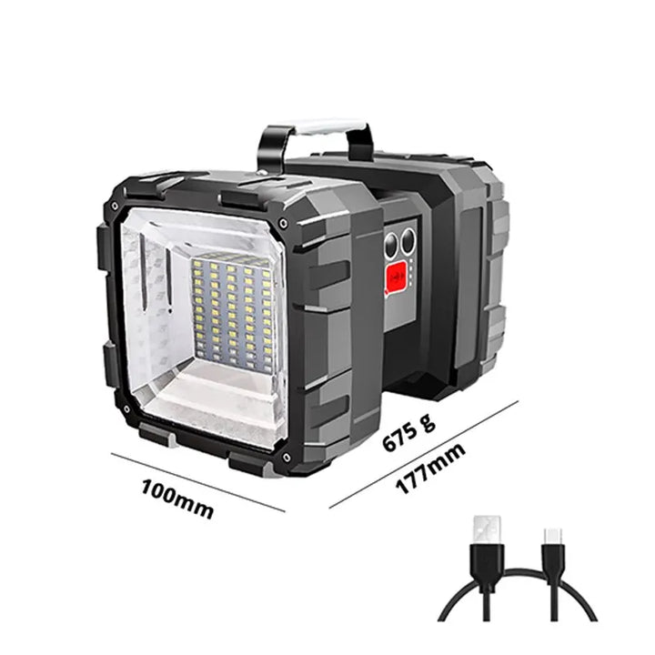 BowLift | LED Battery Spotlight DualonX Pro | 40 W | Double Lamp with 7 Light Modes | Rechargeable & Waterproof IP64 | Power Bank Function