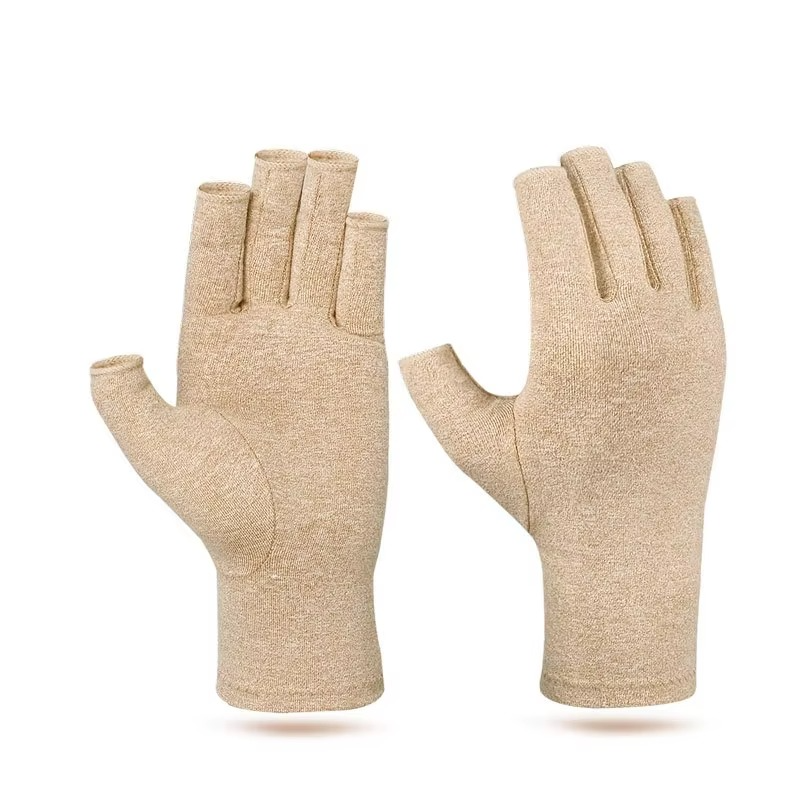 BowLift | Compression Arthritis Gloves Fingerless Wrist Support for Hand Pain Relief and Fitness