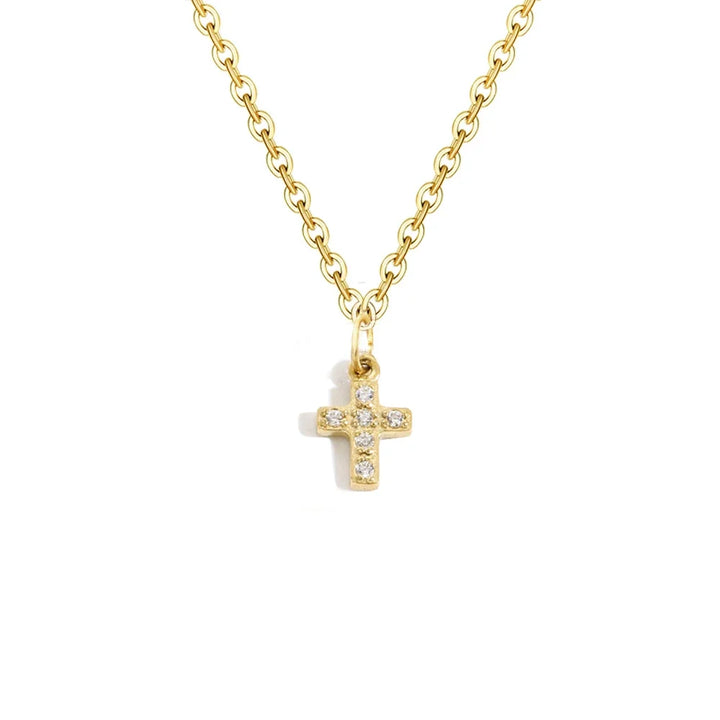 BowLift | Dainty Zircon Letter Initial, Number, Symbol Chain Necklace