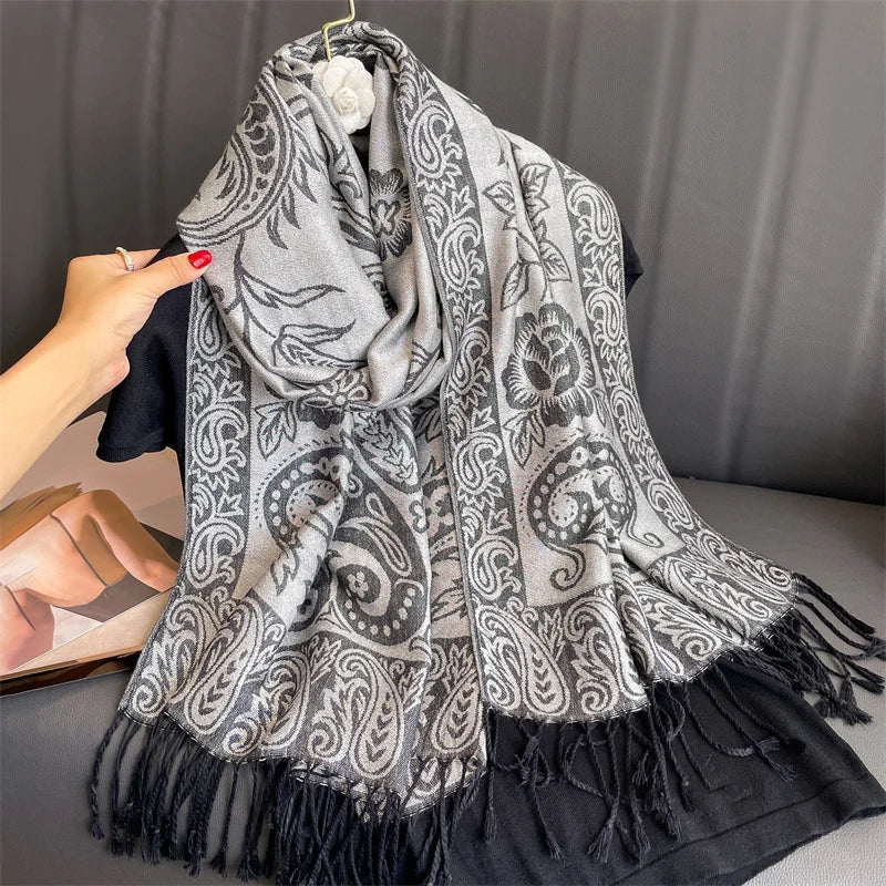 BowLift | Élégancea | Women's Scarf | Cashmere Feel | 70 × 190 cm | Luxury Print & Warm