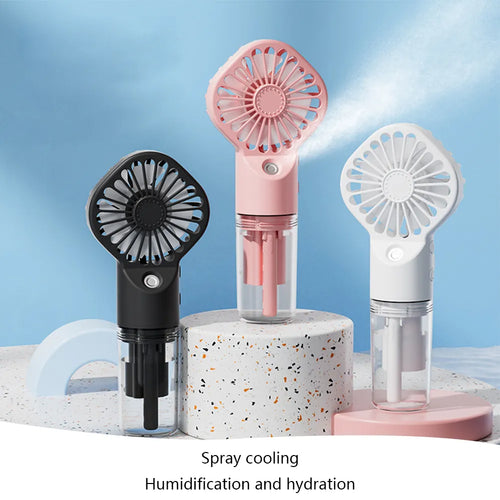 Handheld Mini Air Conditioner USB Rechargeable Portable Humidifier Mist Cooler Cooling Spray Humidifier Fan for Home/Office/Dorm | Bowlift