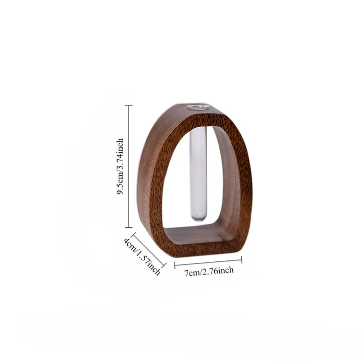 Oval Wood Frame Single Stem Vase | Bowlift