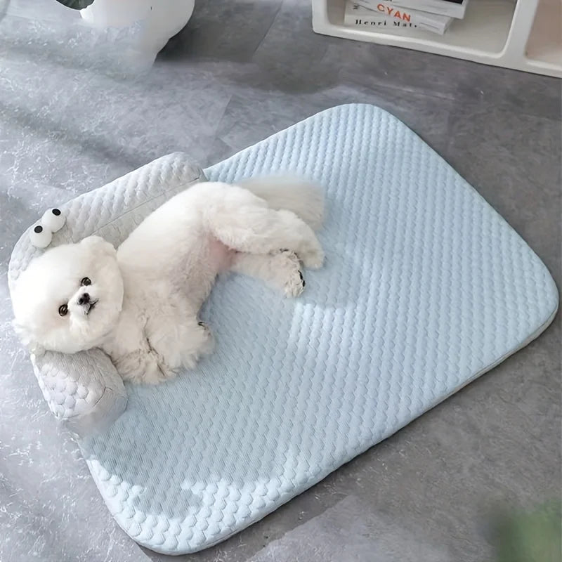 Cooling pet bed with neck support Bowlift