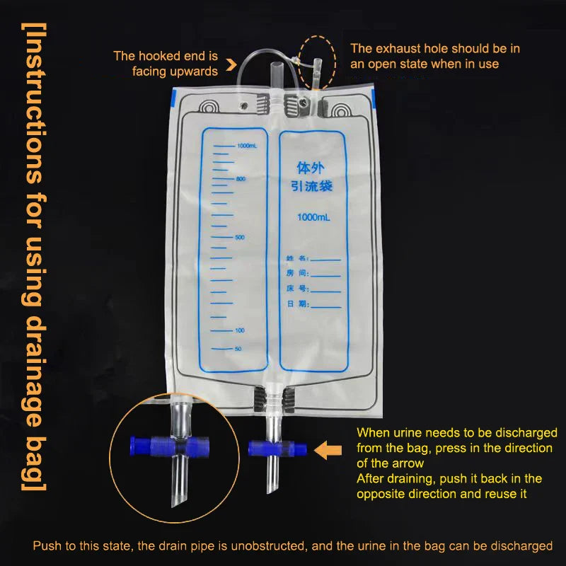 BowLift | Silicone Adults Urine Collector with Catheter Bag