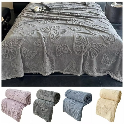 Double Sided Cooling Blanket with Breathable Cold Effect and 3D Butterfly Jacquard Design | Bowlift
