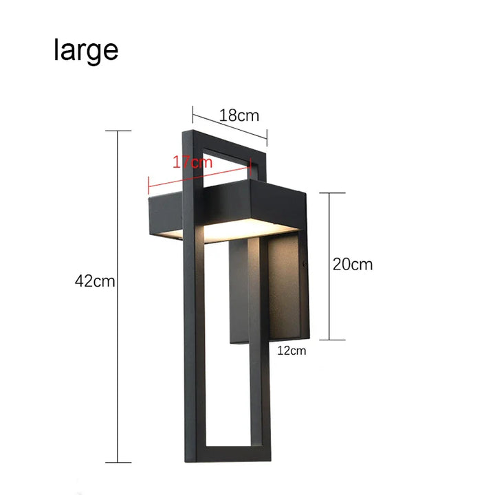 BowLift | LED Outdoor Wall Light | Waterproof & Vintage Design | 10W | Black Aluminium