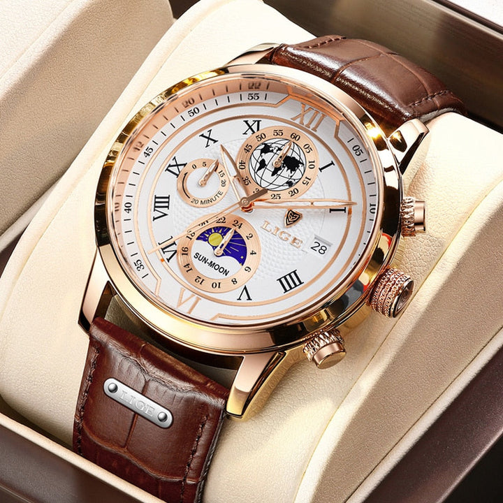 BowLift | Classic Chronograph Men’s Watch | Stylish & Functional Luxury Wristwatch for Every Occasion