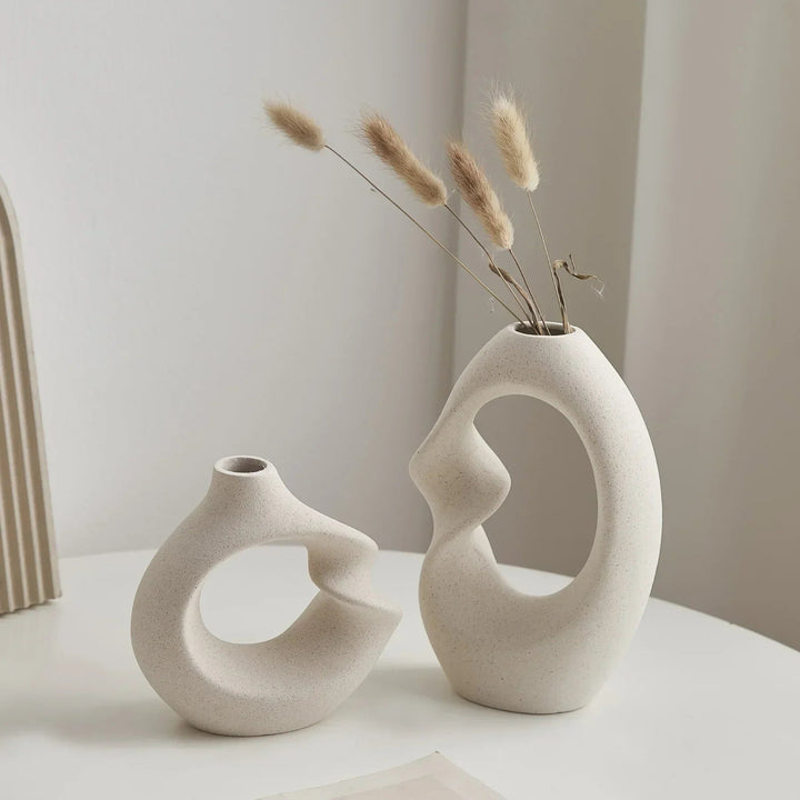 Modern Asymmetrical Sculptural Vase Set Bowlift