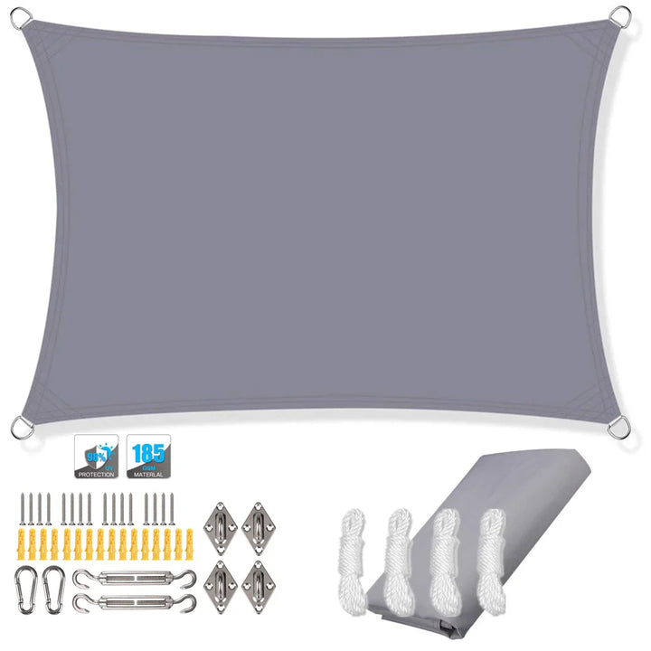 BowLift | Waterproof Rectangular Sun Shade Sail with UV Protection & Mounting Kits – ShadeGuard