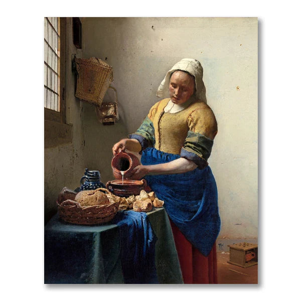Girl With A Pearl Earing Poster Johannes Vermeer Dutch Golden Age Painting Fine Art Canvas Prints Classic Painting For Living Room Dining Room Decor | Bowlift