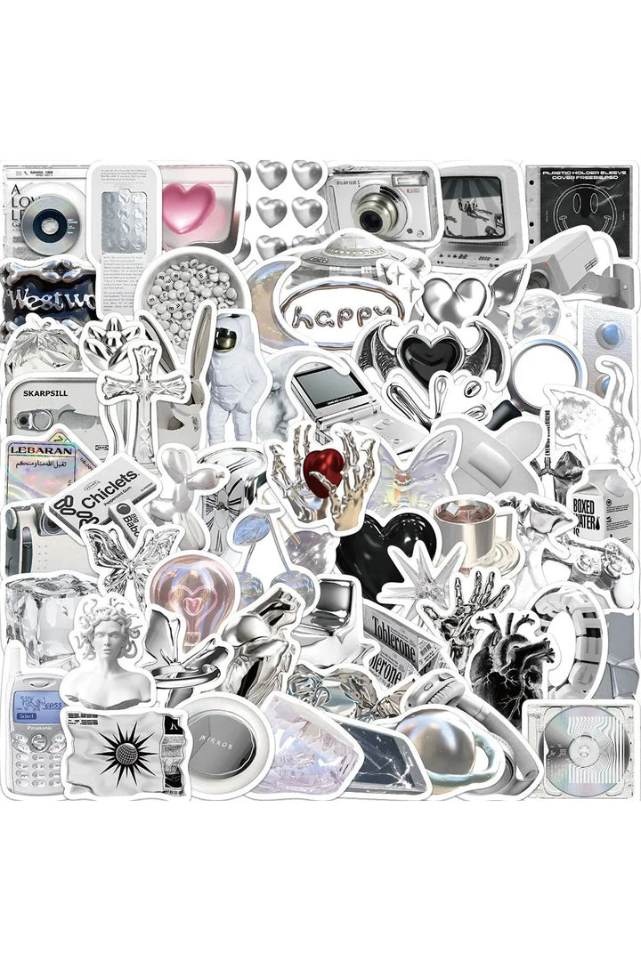 Silver Graffiti Sticker | Bowlift
