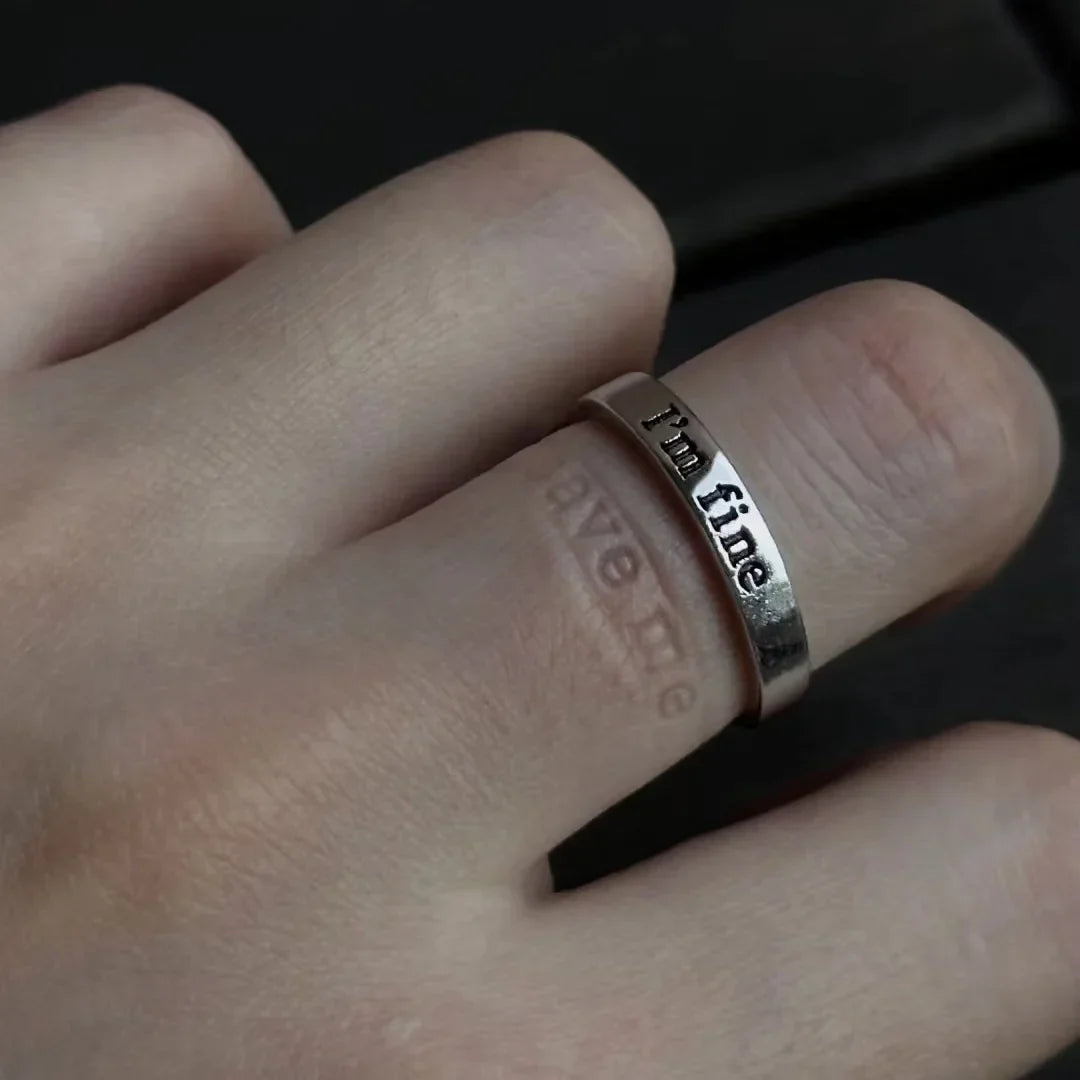 BowLift | I'm Fine Save Me Adjustable Couple Ring