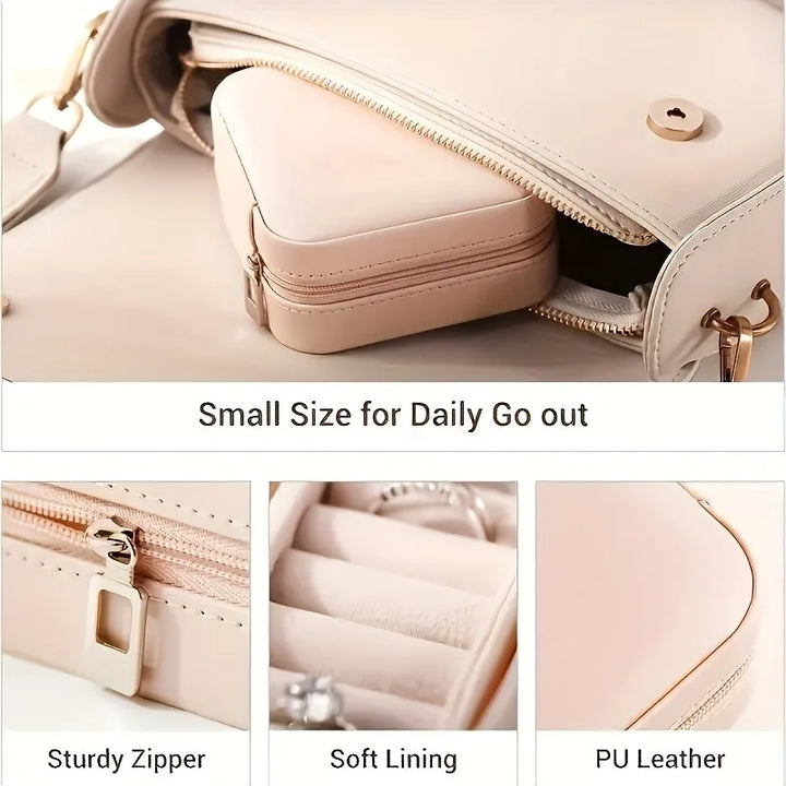 BowLift | Jewelry Organizer VOYELIA | Travel Case for Jewelry | Compact & Stylish | PU Leather