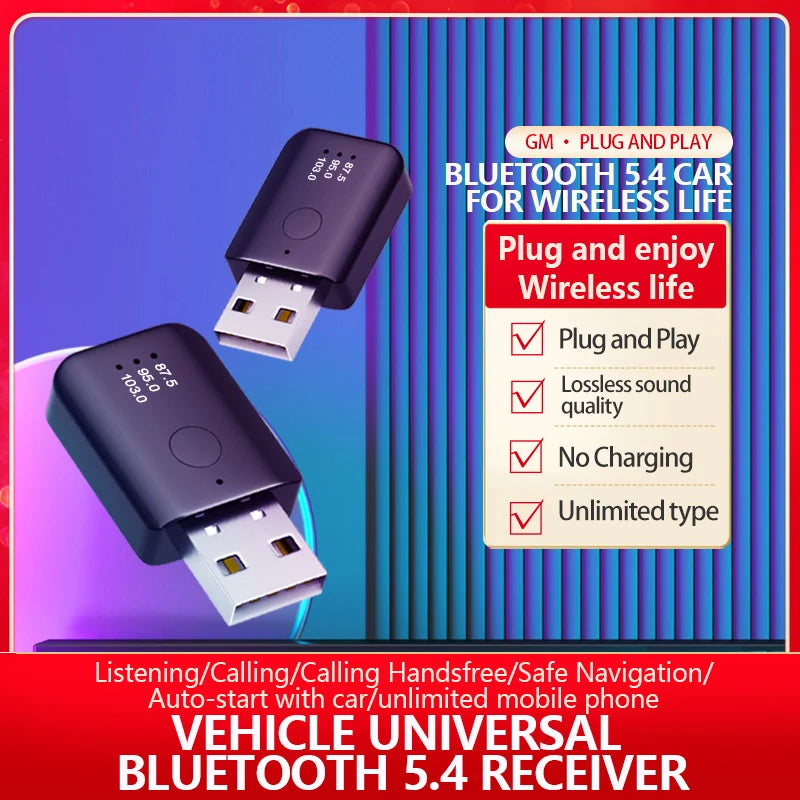 BowLift | Car USB Bluetooth 5.4 Transmitter Receiver