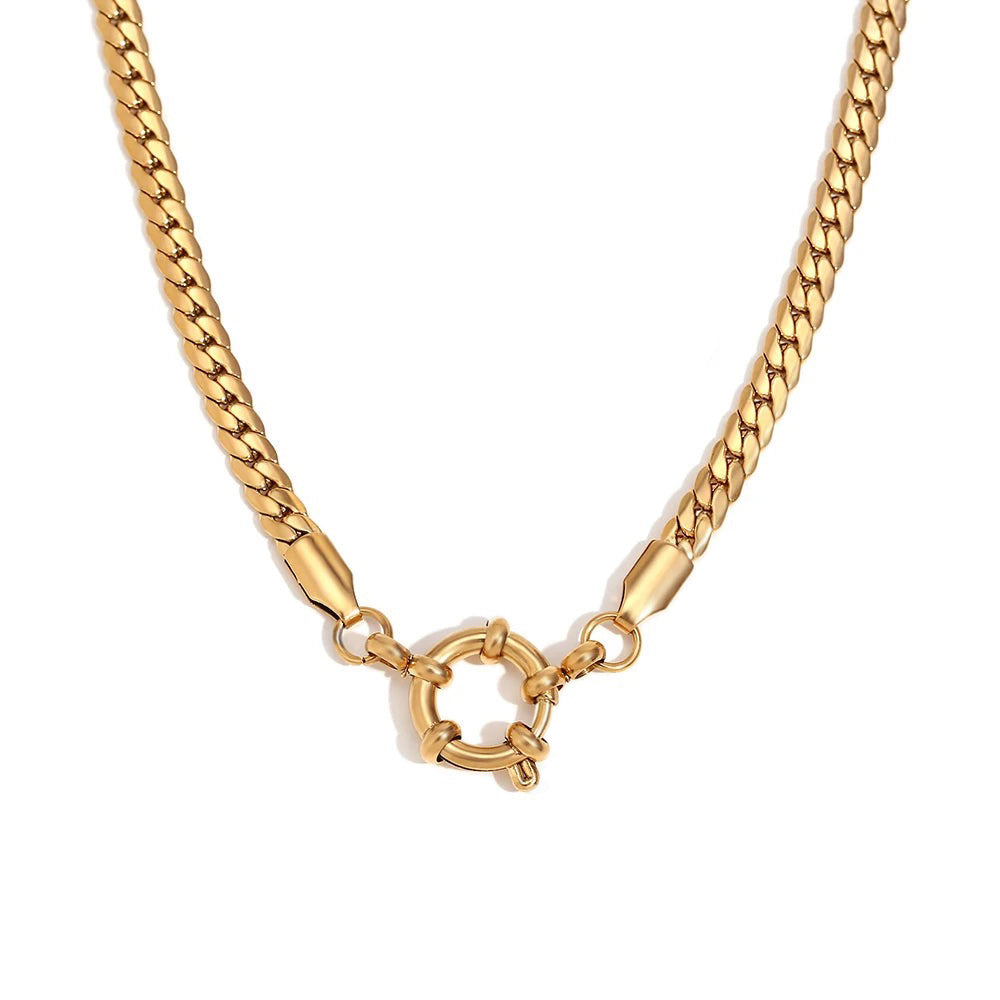 BowLift | 18k Anchor Wheel Clasp Chain Necklaces