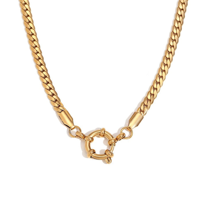 BowLift | 18k Anchor Wheel Clasp Chain Necklaces