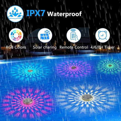 BowLift | Solar-Poollight LumiFloat RGB | Floating LED Light with Color Change | IPX7 Waterproof | For Pool, Hot Tub & Party