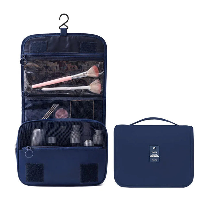 BowLift | Hanging Travel Toiletry Bag with 6 Pockets and Moisture Compartment Water Resistant Polyester
