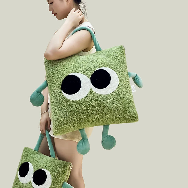 BowLift | Cute Monster Portable Soft Throw Pillow Blanket