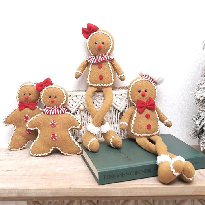 BowLift | Christmas Ornament Plush Gingerbread Pattern Door Decoration