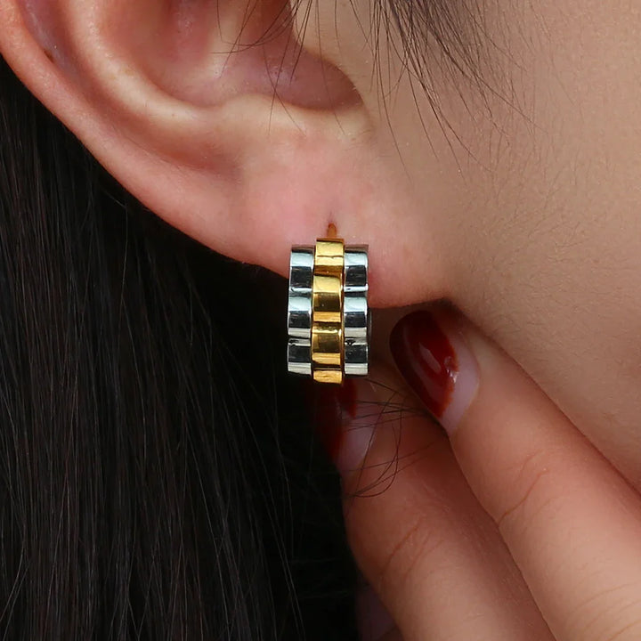 BowLift | Textured Watch Hoop Earrings