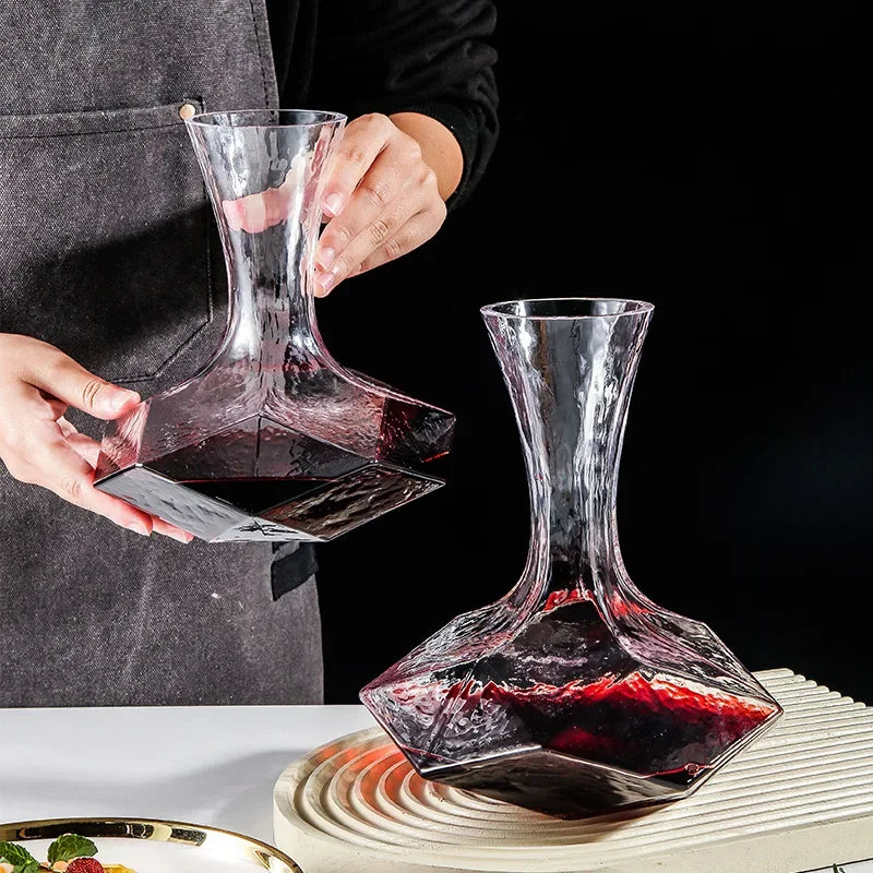 BowLift | Irregular Crystal Glass Wine Decanter