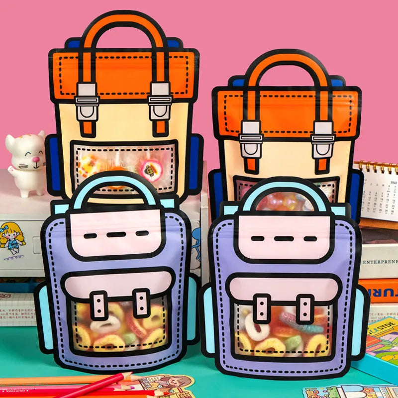 BowLift | 50pcs Creative 2D Cartoon Schoolbag