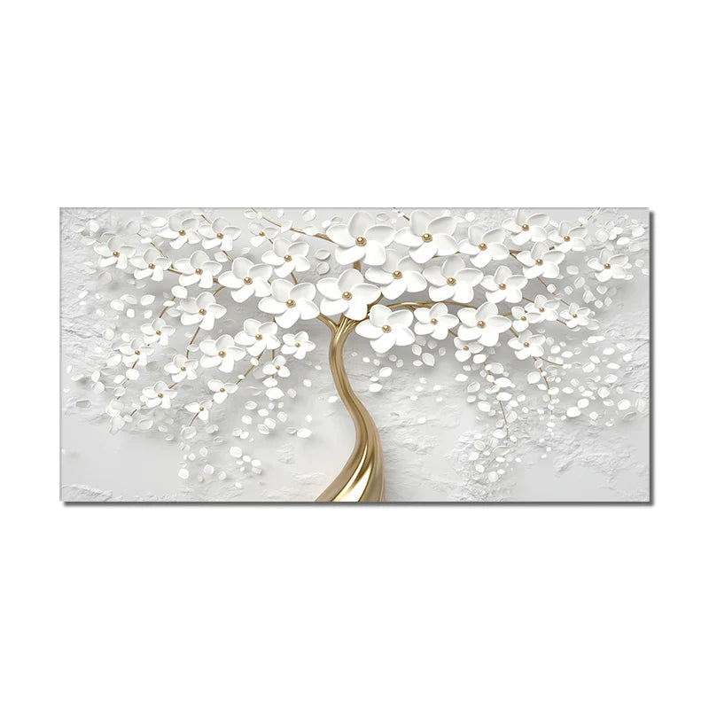 Abstract Floral Big Blossom Petal Tree Wall Art Fine Art Canvas Prints Picture For Living Room Bedroom Salon Art Decor | Bowlift