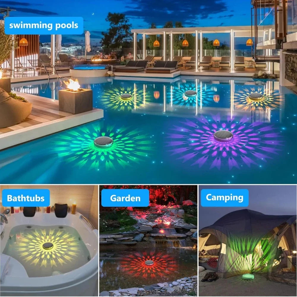 BowLift | Solar-Poollight LumiFloat RGB | Floating LED Light with Color Change | IPX7 Waterproof | For Pool, Hot Tub & Party