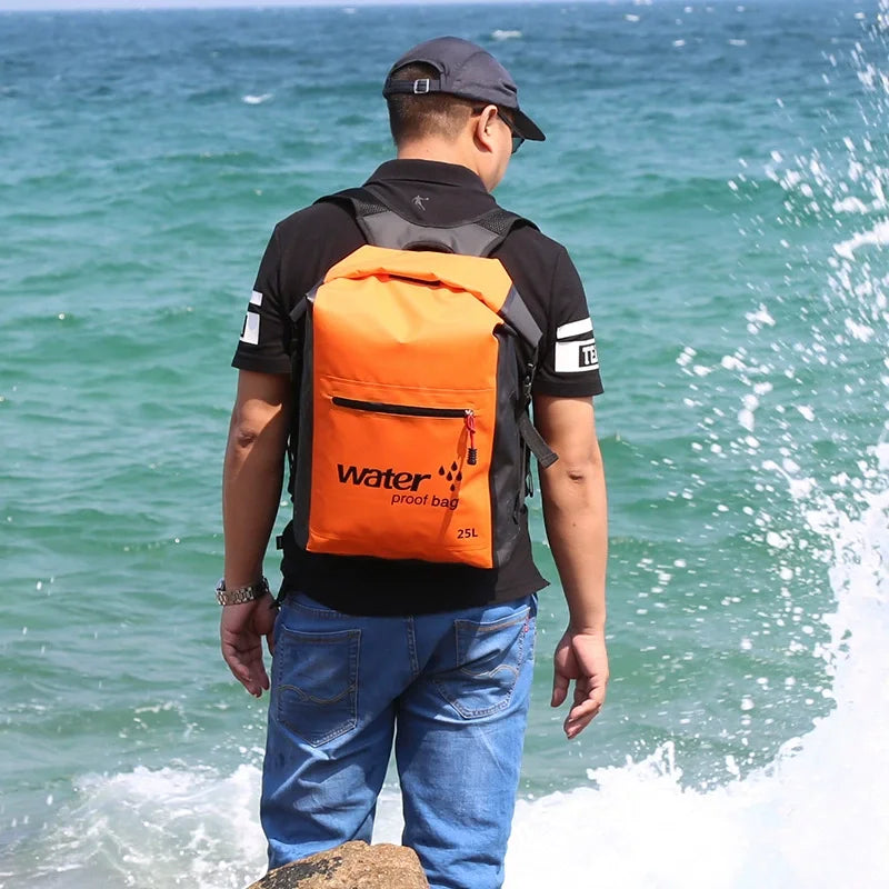 BowLift | Waterproof Backpack AquaDryX 25L | Floating Dry Bag | Rolltop & Breathable | Ideal for Kayaking, Trekking & Outdoor