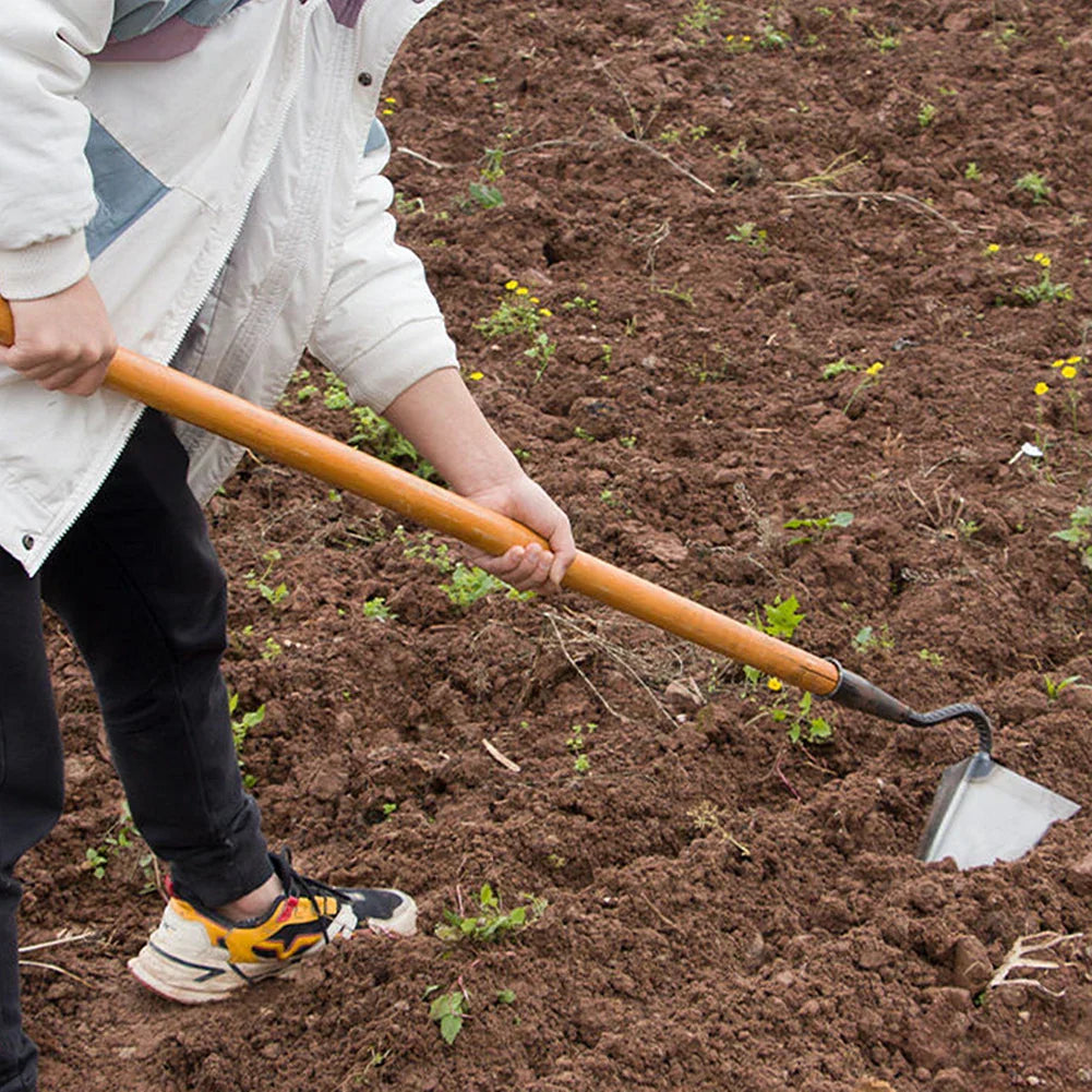 BowLift | RootRaptor Triangle Hoe | Forged Manganese Steel | Sharp & Ergonomic | For Weeding & Seed Furrows