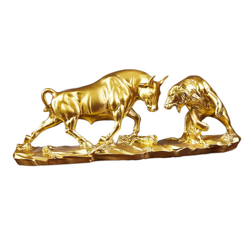 BowLift | Feng Shui Bear and Bull Statue, Bull Figure, Collection Cow Sculptures Animal