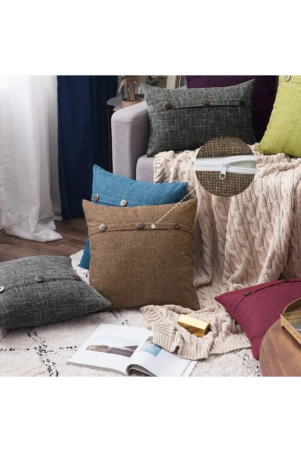 Nordic Button Pillowcase | Bowlift