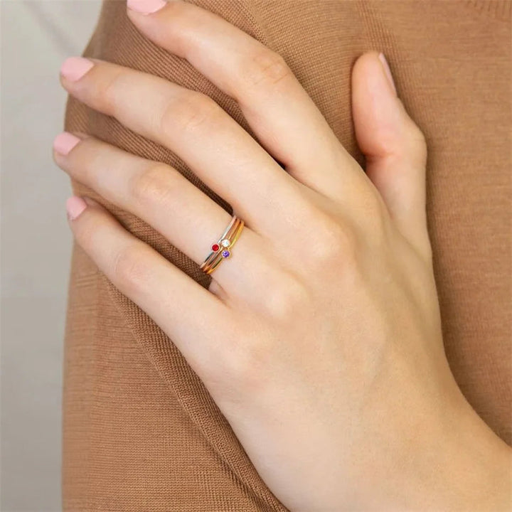 BowLift | Dainty Birthstone Ring