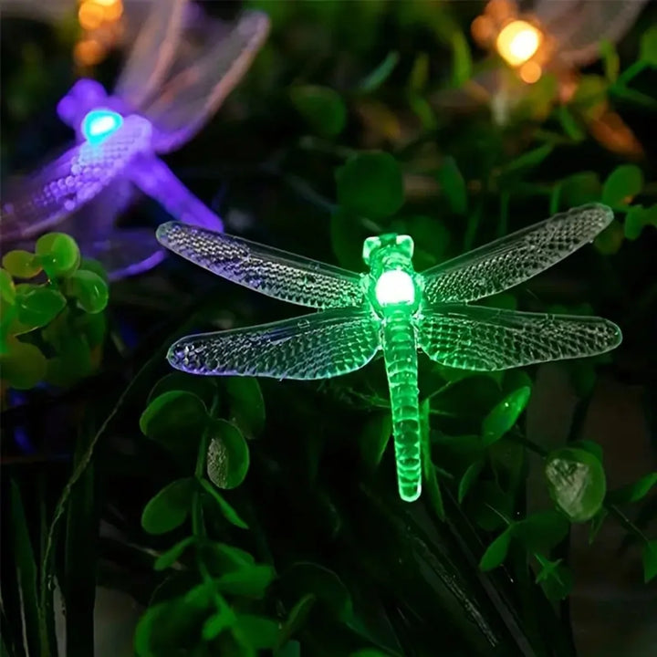 BowLift | Solar String Lights Lumila | 5 m with 20 Dragonfly LEDs | 8 Modes | Waterproof & Suitable for Outdoor