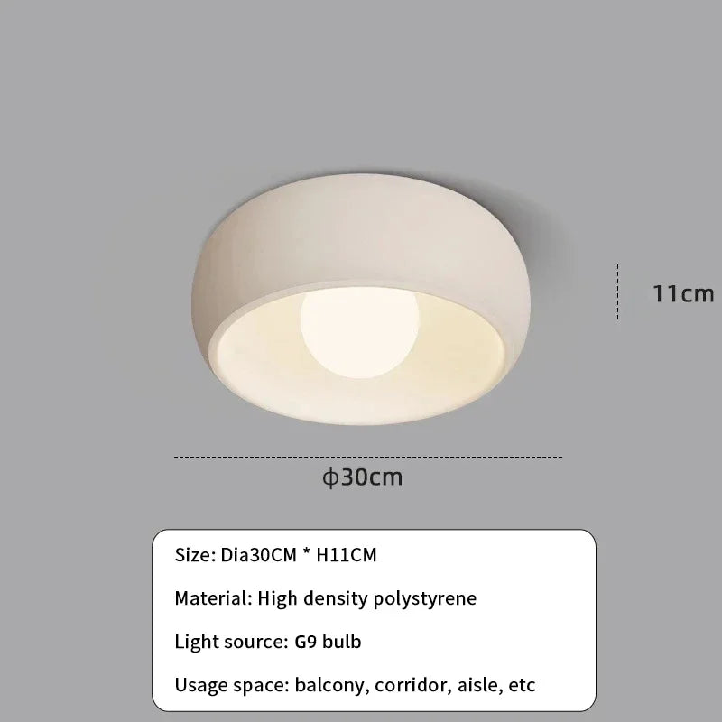 BowLift | Japanese Wabi-Sabi Round Ceiling Lamp LED