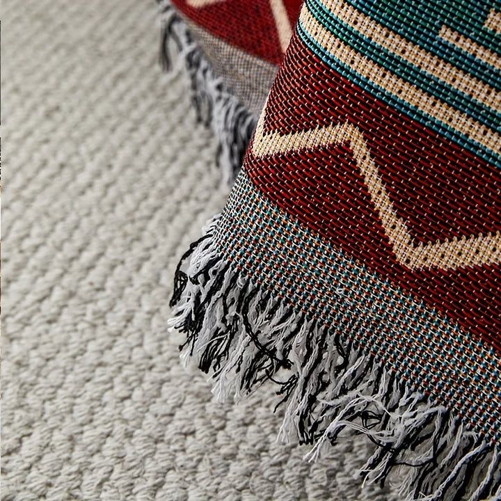 BowLift | Sofa blanket EthnoLoom | Reversible & Dustproof | Pet friendly | Universal for all seasons