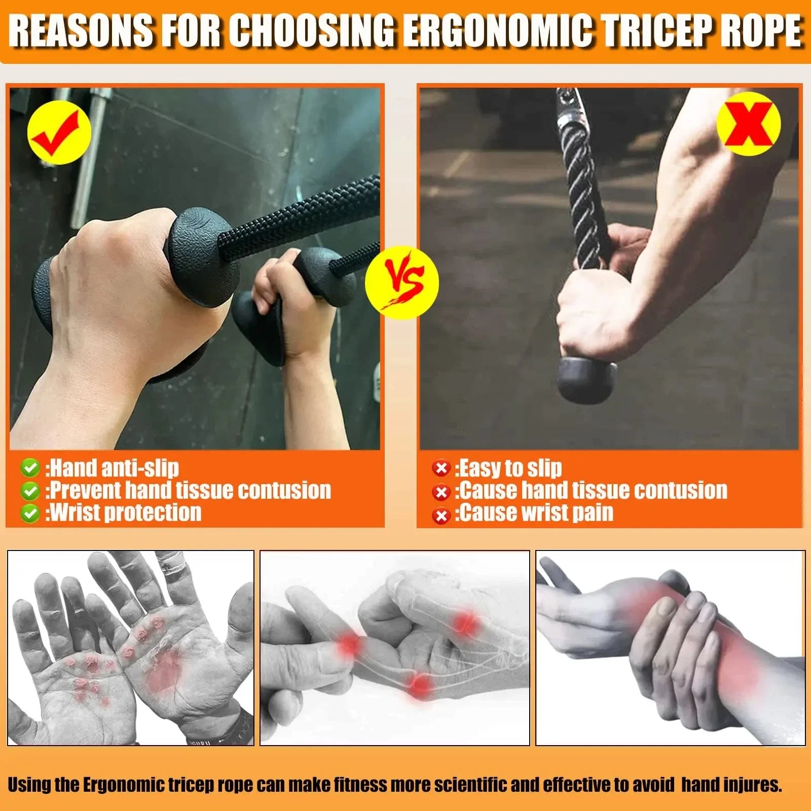 BowLift | Ergonomic Triceps Rope