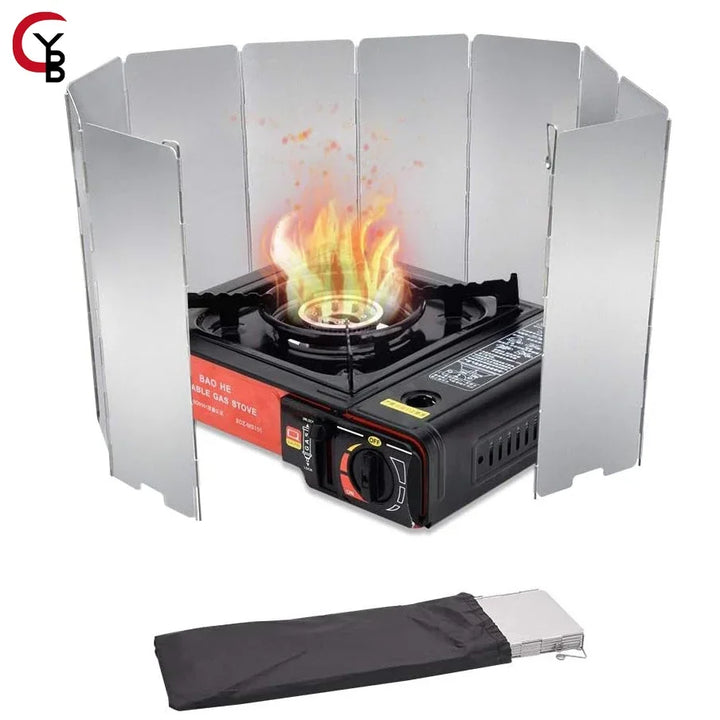 BowLift | CampWind Flexible Windbreak | Compact & Portable | For Gas Stoves & Outdoor Cooking